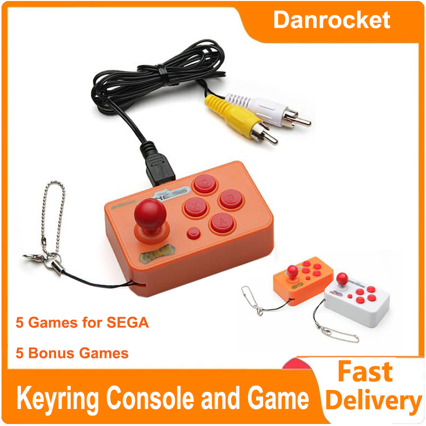 Retro Gaming Keychain - Mini Arcade Joystick With 10 Games
