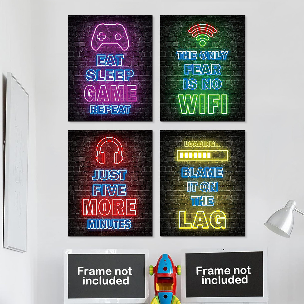 Background Retro Gaming - Style Abstract Retro Letter Wall Mural