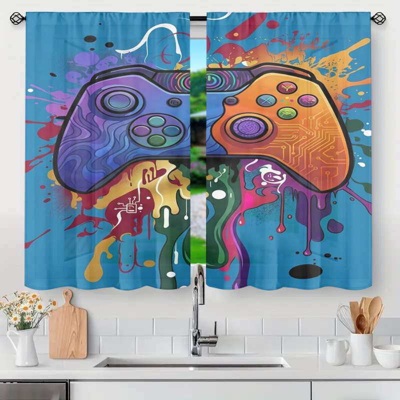 Background Retro Gaming - Retro Gaming Curtain Video Game Decor