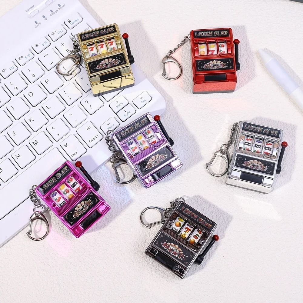 Mini Gambling Slot Machine Key - Retro Gaming Keychain review and price