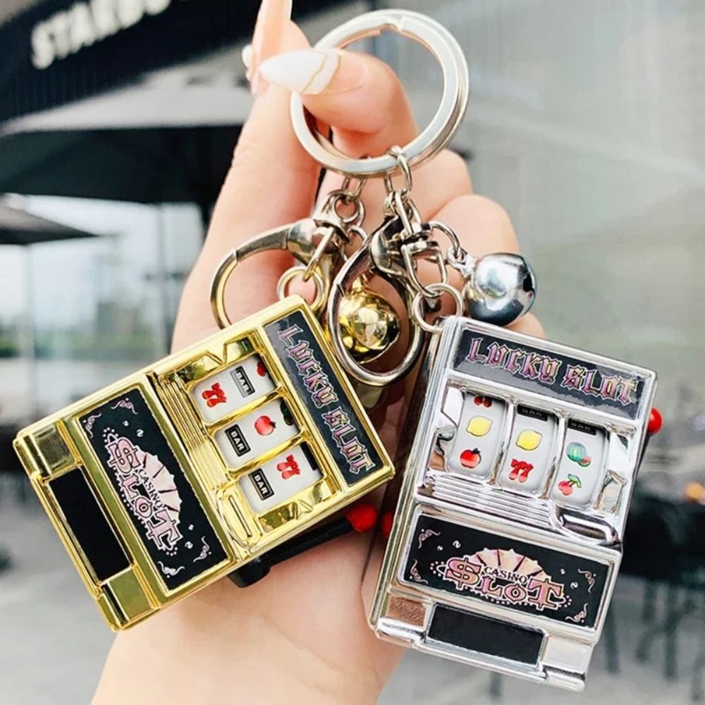 Mini Gambling Slot Machine Key - Retro Gaming Keychain review and price
