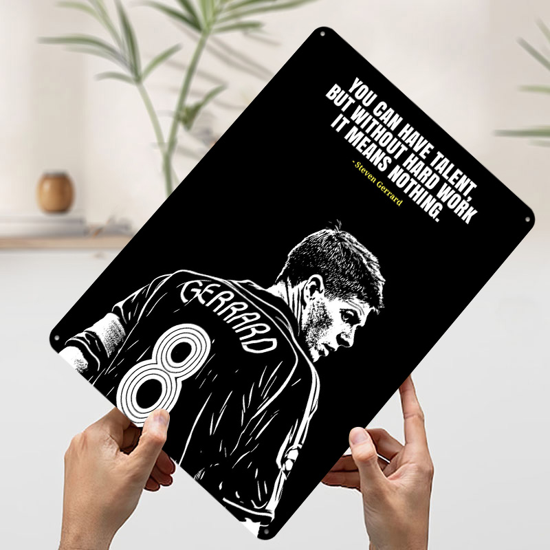 Steven Gerrard Quote Metal Pos - Retro Gaming Quotes review and price