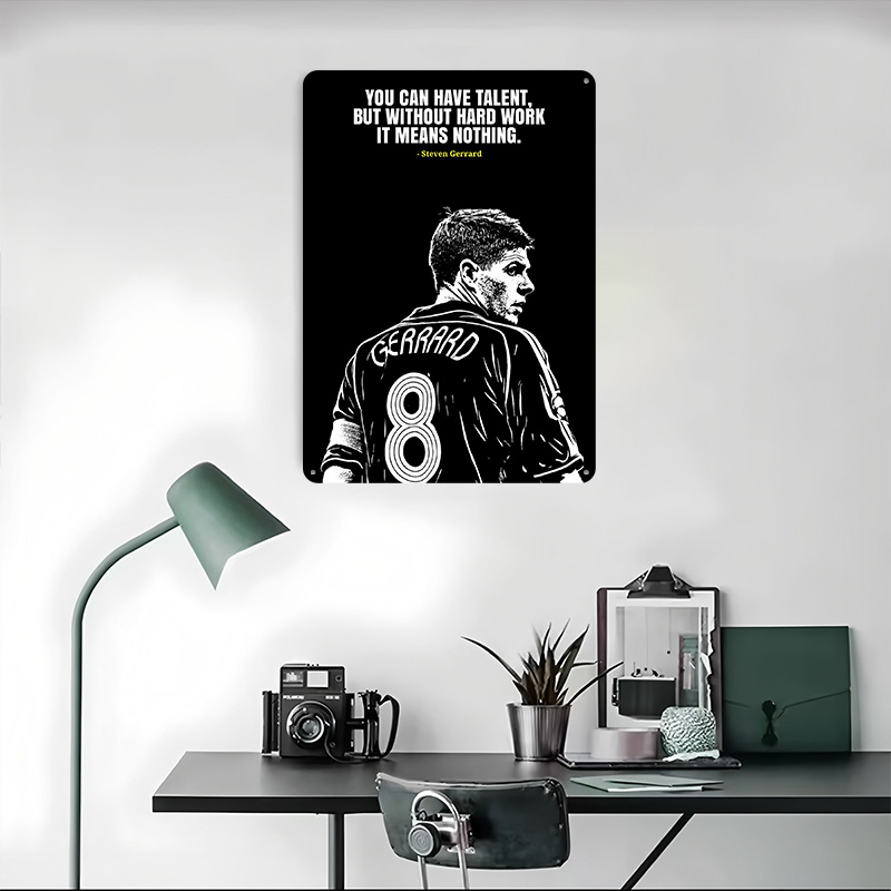 Steven Gerrard Quote Metal Pos - Retro Gaming Quotes review and price