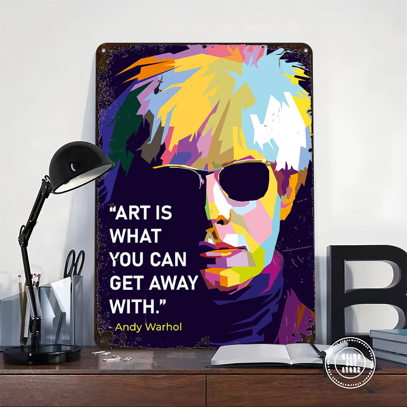 Andy Warhol Quote Poster Custo - Retro Gaming Quotes review and price