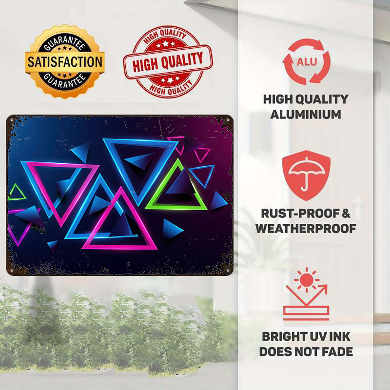 Neon Triangles Abstract Backgr - Background Retro Gaming review and price