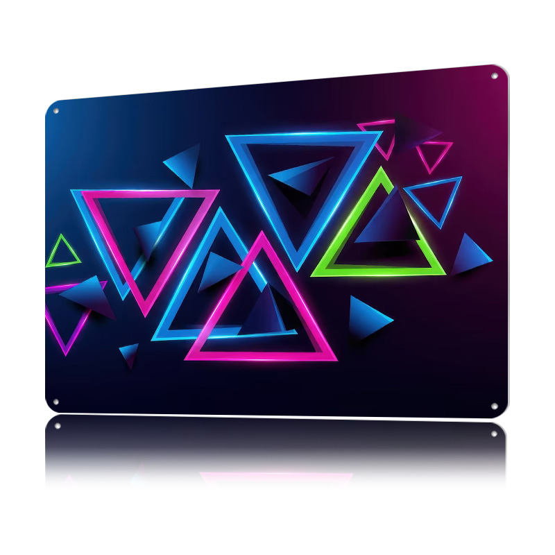 Neon Triangles Abstract Backgr - Background Retro Gaming review and price