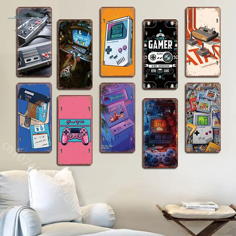 Vintage Gaming Metal Sign Retr - Retro Gaming Arcade Console review and price