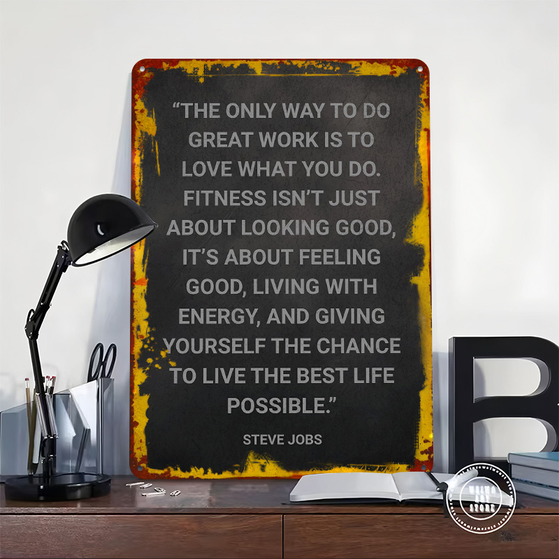 Steve Jobs Fitness Quote Metal - Retro Gaming Quotes review and price