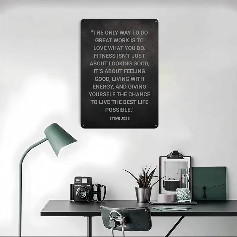 Steve Jobs Fitness Quote Metal - Retro Gaming Quotes review and price
