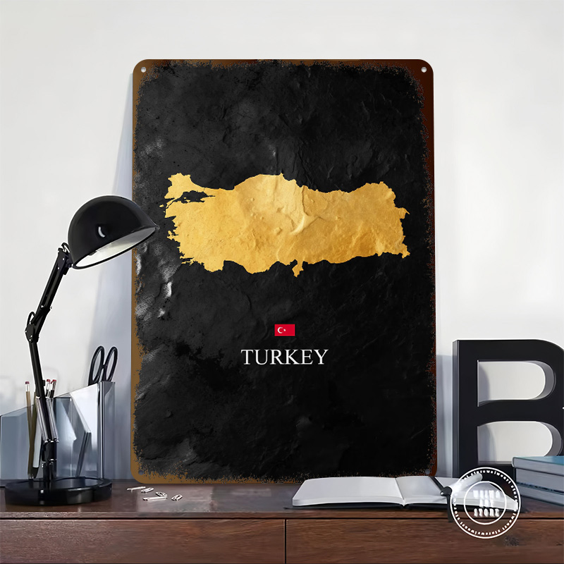 Golden Turkey Map on Black Bac - Background Retro Gaming review and price
