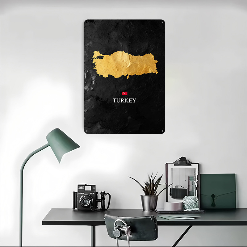 Golden Turkey Map on Black Bac - Background Retro Gaming review and price