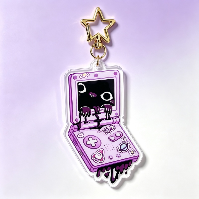 Creepy Game Console Acrylic Ke - Retro Gaming Keychain review and price