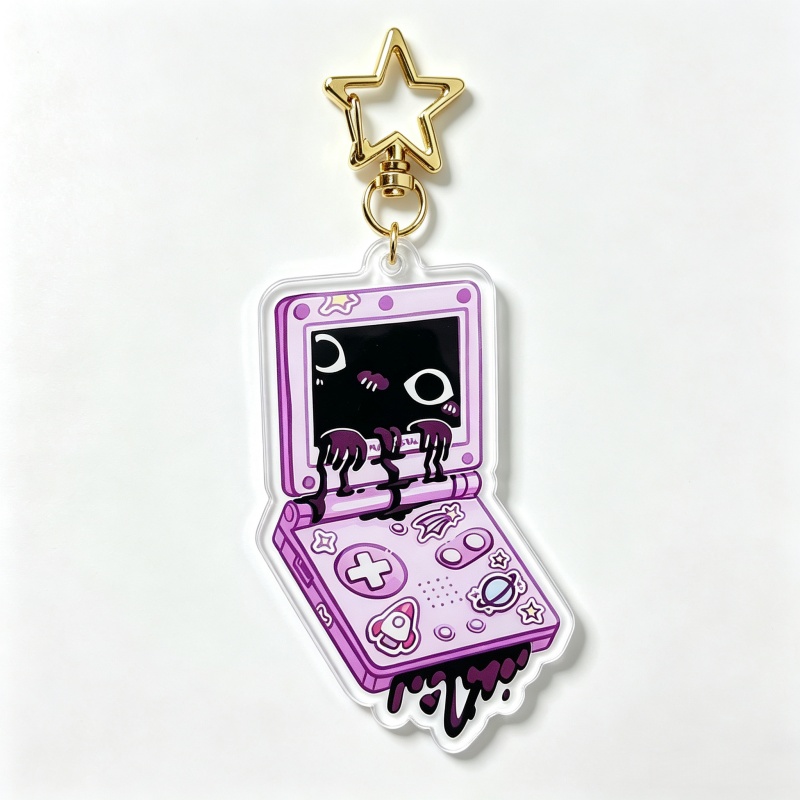 Creepy Game Console Acrylic Ke - Retro Gaming Keychain review and price