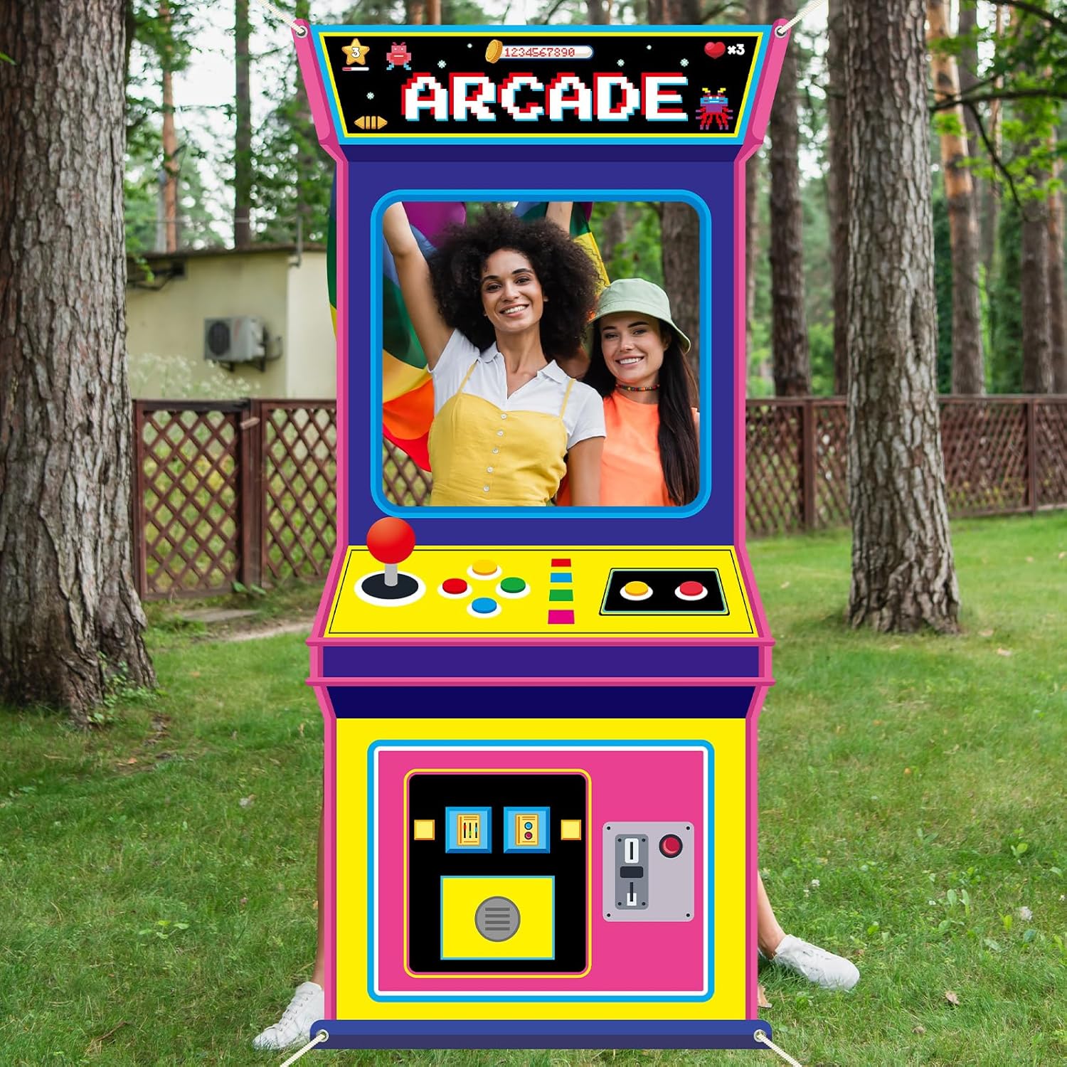 Fabric Arcade Game Photo Backg - Background Retro Gaming review and price