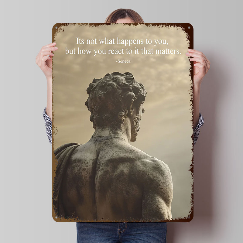 Seneca Stoic Quote Tinplate Po - Retro Gaming Quotes review and price
