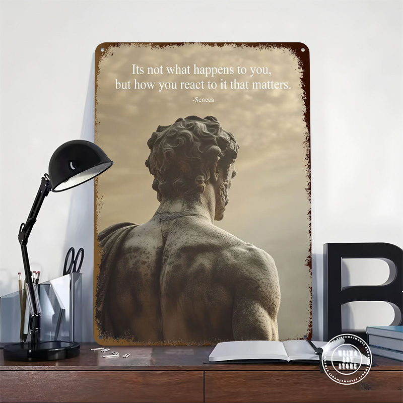 Seneca Stoic Quote Tinplate Po - Retro Gaming Quotes review and price
