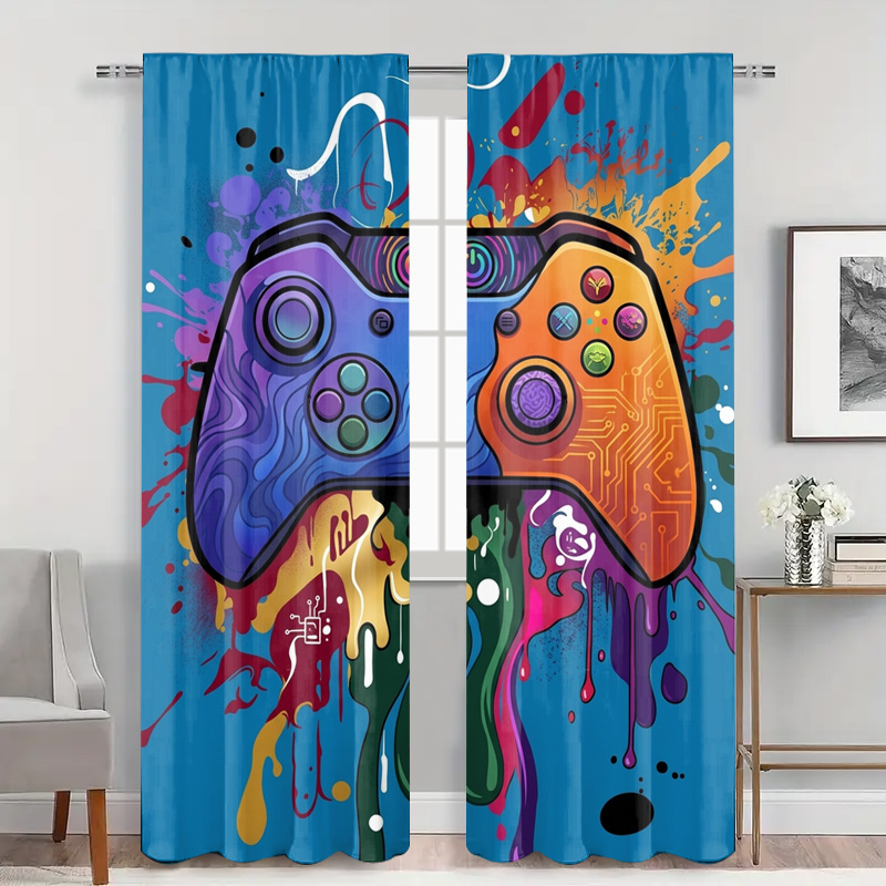 Retro Gaming Curtain Video Gam - Background Retro Gaming review and price